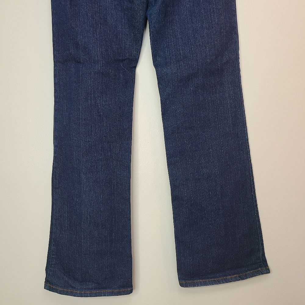Lucky Brand Jeans Dungarees Easy Rider Long Dark Wash Button Fly Size 27 - Picture 2 of 14